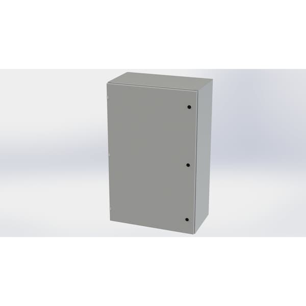 1/4 Turn Latch Electrical Enclosures, 48 in H, 16 in D, 30 in W, NEMA 3R, 4, 12, 13, Carbon Steel